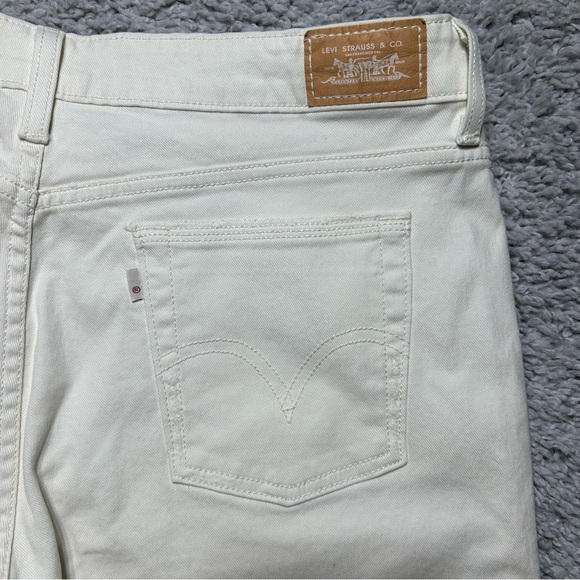 Vintage Levi's Jeans Womens 16 Boot Cut 515 White Mid Rise Stretch Denim Concert - Picture 3 of 4